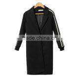 2016 Latest Designs Lady Formal Stripe Winter Women Long Coat thumbnail-4