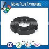 Made in Taiwan Hook Spanner Metric Fine Nylon Insert Round Type Black Phosphate Slotted Steel Round Spanner Nut thumbnail-3