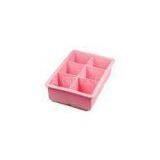Pink Flexible Silicone Ice Trays With Customizable Embossed / Debossed Logo