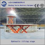 Hydraulic lift stage in the sports venues