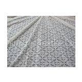 Elegant Thin Cord Lace Cotton Nylon Lace Fabric Knitted For Apparel