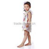 Cheap Girls Summer Dress Children Long Feather Pattern Dress Clothing Free Prom Dress thumbnail-4