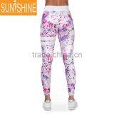 Custom Yoga Wear High Waisted Slim Compression Yoga Tights Leggings For Women thumbnail-3