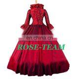 Rose Team-Free Shipping Custom-made Elegant Aristocrat Gothic Dress Red Victorian Dress Ball Gown thumbnail-3
