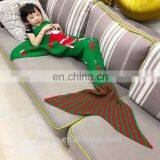 Handmade Pretty Mermaid Tail Blanket Must-have Christmas Gifts Adults and Kids Sleeping Bags Warm Mermaid Blanket in Winter thumbnail-1