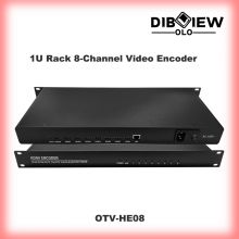 DIBVIEWOLO OTV-HE08 1U Rack HEVC H.265 H.264 HDMI Video Stream Encoder For Live HD IPTV 8 Channels SRT RTMPs Facebook Youtube
