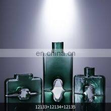 Luxury European Style Custom Crystal Blown Flower Vase Home Decoration Living Room Clear Glass Creative Set thumbnail-2