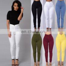Sexy High Waist Elastic Pencil Skinny Candy Color Ladies Jeans Sport thumbnail-2