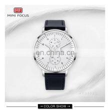 MINI FOCUS MF0052G Popular Men Quartz Watch Custom Logo Leather Strap Diamond Mens Luxury Watch thumbnail-4