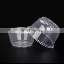 Disposable Transparent Bowl PP Plastic Clear Bowl Takeaway Fast Food Restaurant Salad Disposable Bowl with Lid Microwave Heating