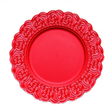 Wholesale Wedding Party Table Decor Antique Gold Colored Round Reusable 13 Inches Plastic Charger Plates thumbnail-5