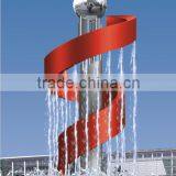 Hot selling modern stainless steel garden sculpture metal sculpture with fountain