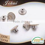 Sewing Accessory Metal Shank Button Dome Sky Blue Jeans Pants