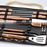 Yangjiang Factory Manufacture Stainless Steel Bbq Accessory With Wood Handle