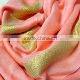 Fashionable Cotton Gold Thread Square Scarf Cotton Long Scarf Twill Scarf thumbnail-3