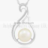 S925 Sliver Jewelry Pearl Pendants Freshwater Pearl Girls Pendants thumbnail-5