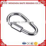 High quality Stainless steel Aisi 316 /304 Pear Shaped Quick Link Made in China Carabiner Rigging Manufacturer