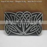 Cross Belt Buckle With Rhinestones Plain Plate Buckle For 2 1/4" Belts thumbnail-3