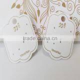 White PVC Earring Display Hang Cards Flocked Jewelry Hangtag thumbnail-1
