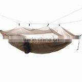 Light weight nylon parachute hammock with mosquito net