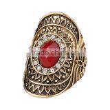 Fashion Vintage Jewelry Zinc Alloy Gemstone Latest Gold Ring Designs for Girls thumbnail-4