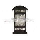 Newest Custom Tag Craft Art Telephone Booth Shape Table Wall Billiards Clock thumbnail-2