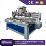 Chinese multi head 4 axis cnc machine with rotary