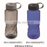 2015 screw cap water bottle plastic mug twisty color drinking bottle 500ml