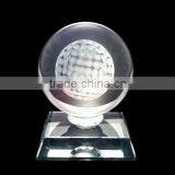 Wholesale 3D Laser Engraved Crystal Golf Trophy Awards