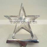 Aluminium Star Stocking Holder With Nickel Finised, Christmas Tree Stocking Holders For Home Decorations, X Mas Stocking Holder thumbnail-1