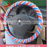 Flexible mixed color 14 inch silicone car steering wheel cover