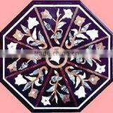Inlay Marble Coffee Table Top, Octagonal Marble Table Top