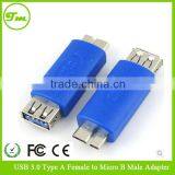 (Blue) USB 3.0 Super Speed Type A Female to Micro B Male Adapter Converter Plug