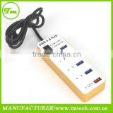Aluminum Alloy USB 3.0 4 Port Hub Power + 1A Charging Port With Master Power Switch