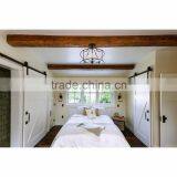 Simple Design Sliding Wood Barn Door Hardware Rustic Black Barn Track thumbnail-3