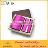 BOSHIHO Gift Set Leather Credit Card Holder/id Card Holder Key Chain