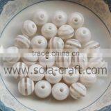 8MM 500Pcs Zebra White,Acrylic, Plastic, Lucite Loose Resin Beads Material Fashion Jewelry Resin Beads thumbnail-1