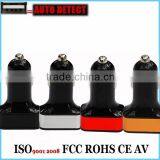 Ce Rohs Approved Black Color 24W/4.8amp Auto Detect Dual Usb Car Charger thumbnail-2