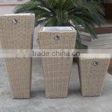 3PCS Rattan Flower Pot With Plastic Box Inside thumbnail-4