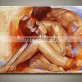 Couple Nude Male Sexy Body Picture Canvas Art Oil Paintings thumbnail-1