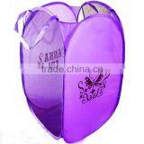 Xianjian Mesh Foldable Laundry Hamper Pop up Basket, Carrying Straps for Clothes and Toys