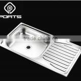 PS-375A,Rv Ambry Yacht for 304 Stainless Steel Sink 10 cm Depth Ultra Shallow Basin Single Slot Plate With Drop.780X430X100mm thumbnail-1