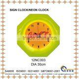 DIA 30cm Customizable Beautiful Neon Clock LED Clock Wall Clock 12NC303 thumbnail-1