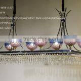 Hot Sale E14 Decorative Metal Chandelier/Beautiful New Design Three Levels Decorative Red Chandelier thumbnail-5