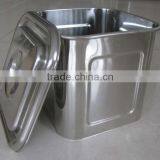 Square Shape Stainless Steel Storage Box With Lid thumbnail-1