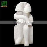 White Marble Stone Abstract Statue Carving thumbnail-4