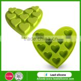 Heart Shaped Silicone Ice Tray,Non-toxic Colorful Flexible Durable Silicone Ice Tray