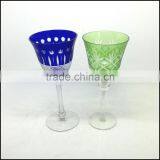 200ml Blue Colored Series Hand Cut Hotel Banquet Wine Glass thumbnail-2