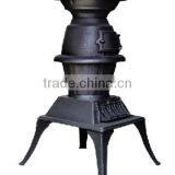 Antique Indoor Cast Iron Wood Burning Stove for Sale thumbnail-1