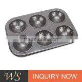 6 Cups Non-stick Carbon Steel Soccer Shape Cake Mould thumbnail-1